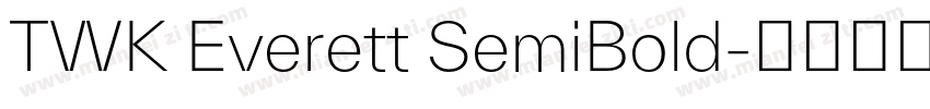 TWK Everett SemiBold字体转换